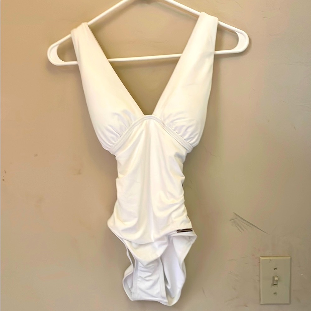 NWT Michael Kors white Full Piece Swimsuit! 4